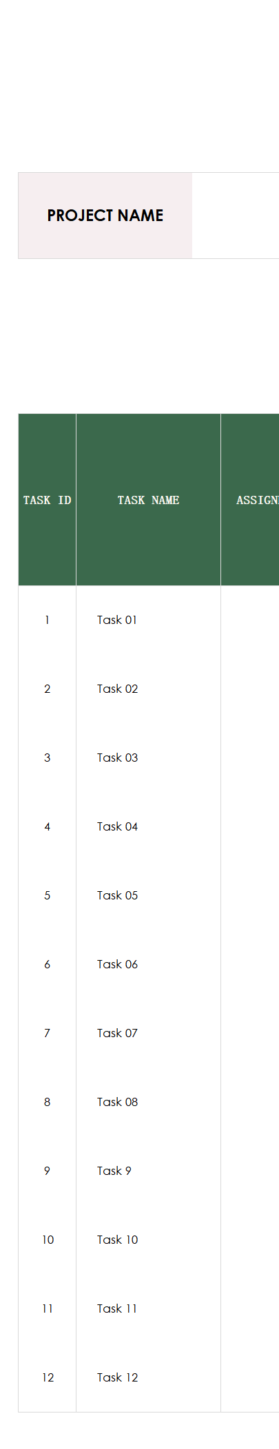 24-hour gantt chart template excel screenshot — PlanoraNest Excel template