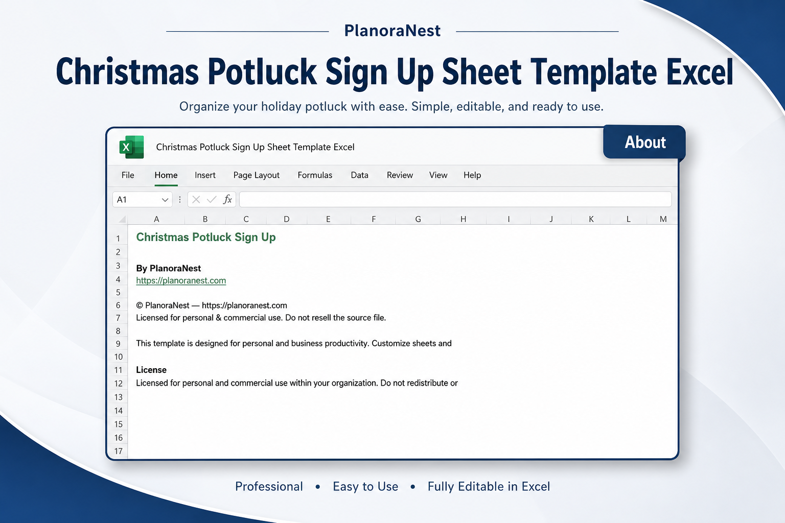 christmas potluck sign up sheet template excel — About sheet