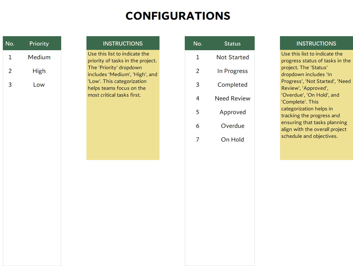excel construction schedule template template screenshot — PlanoraNest Excel template