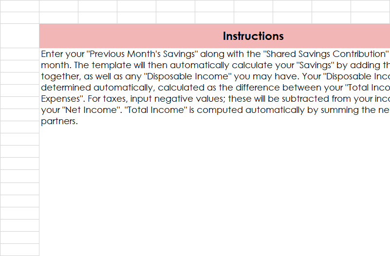 excel couples budget spreadsheet for joint savings template screenshot — PlanoraNest Excel template
