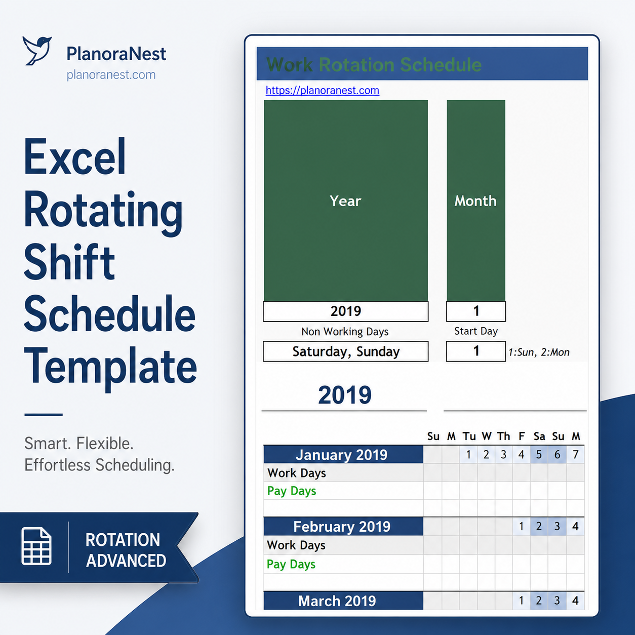 excel rotating shift schedule template — Rotation sheet