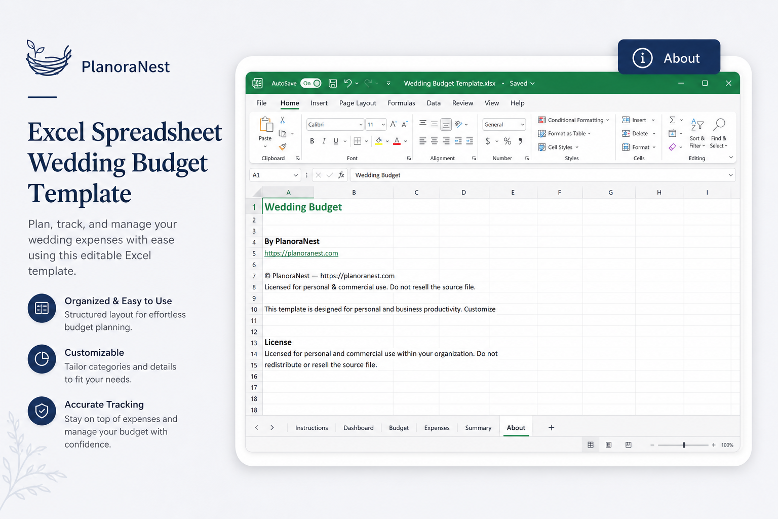 excel spreadsheet wedding budget template — Budget sheet