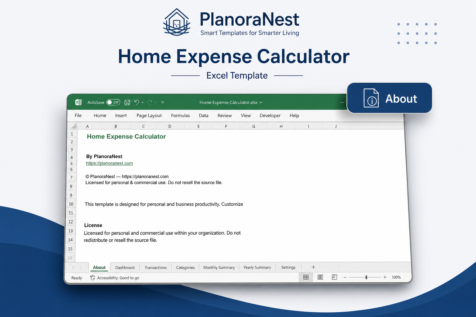 home expense calculator excel — Calculator sheet