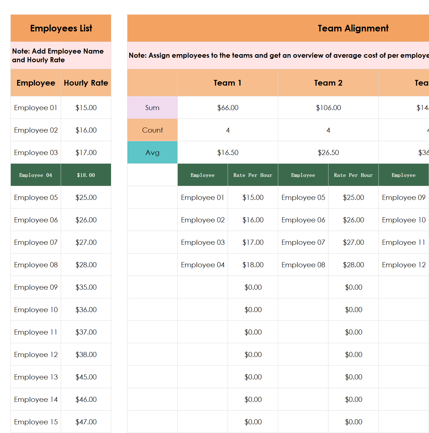 8-hour shift schedule template excel screenshot — PlanoraNest Excel template