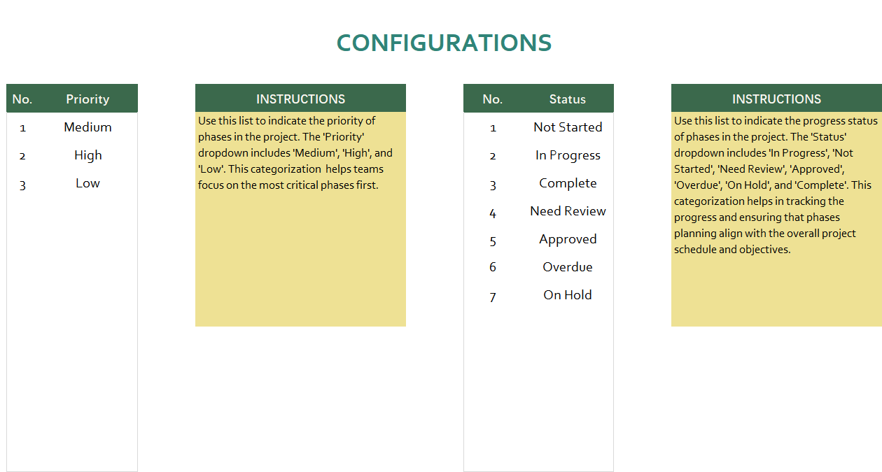 excel implementation schedule template template screenshot — PlanoraNest Excel template