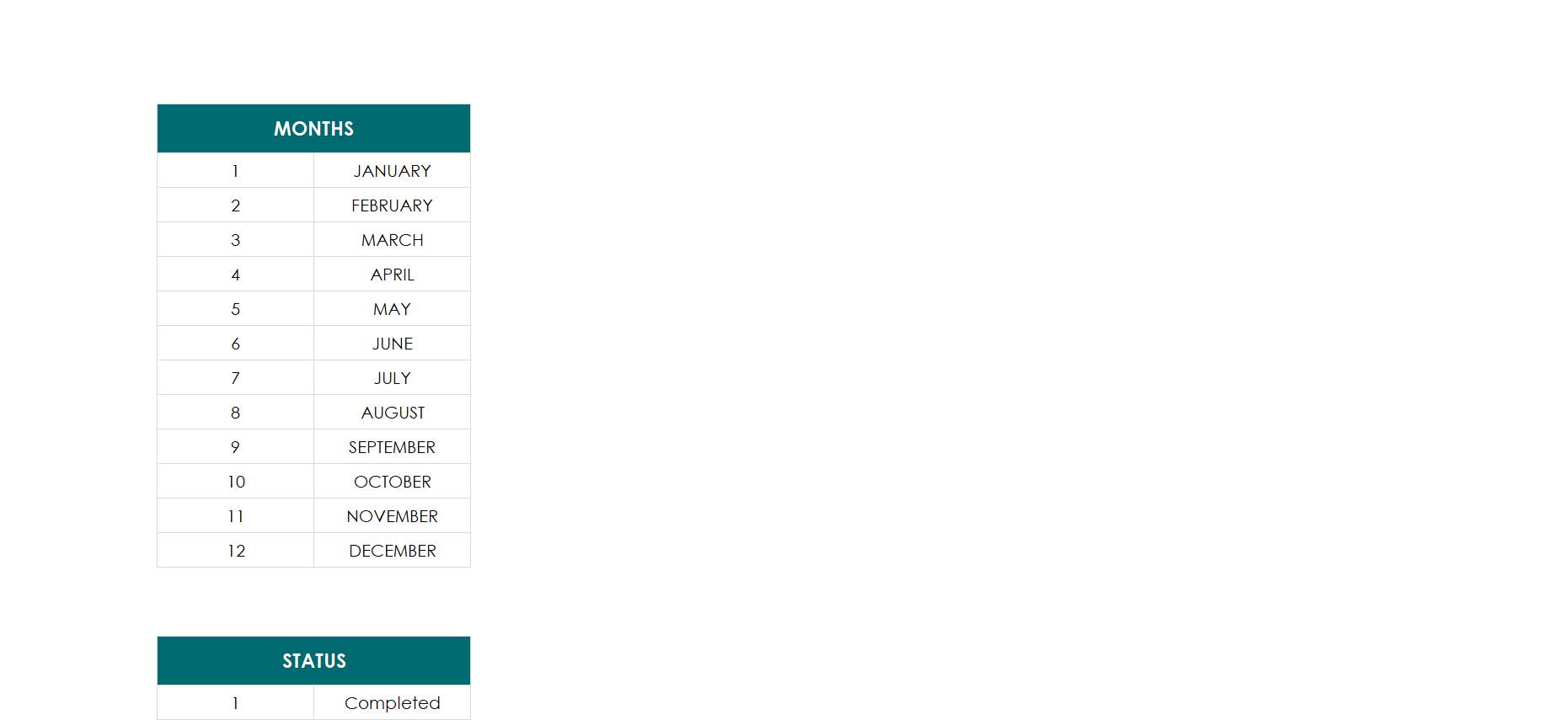 monthly gantt chart template excel template screenshot — PlanoraNest Excel template