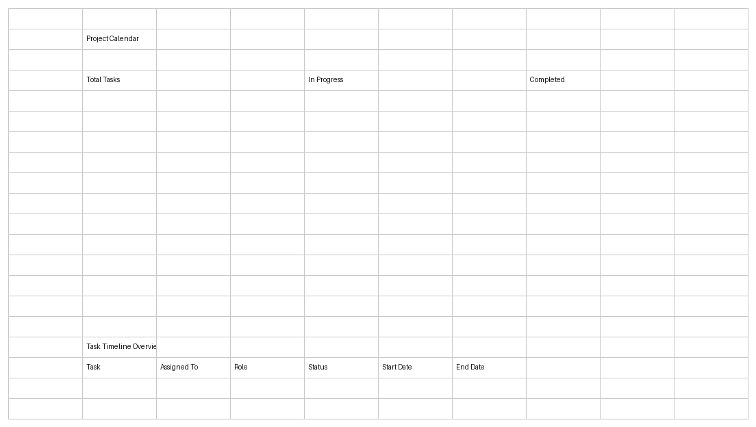 project calendar template excel template dashboard screenshot — PlanoraNest Excel template