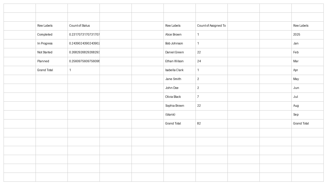 project calendar template excel template screenshot — PlanoraNest Excel template