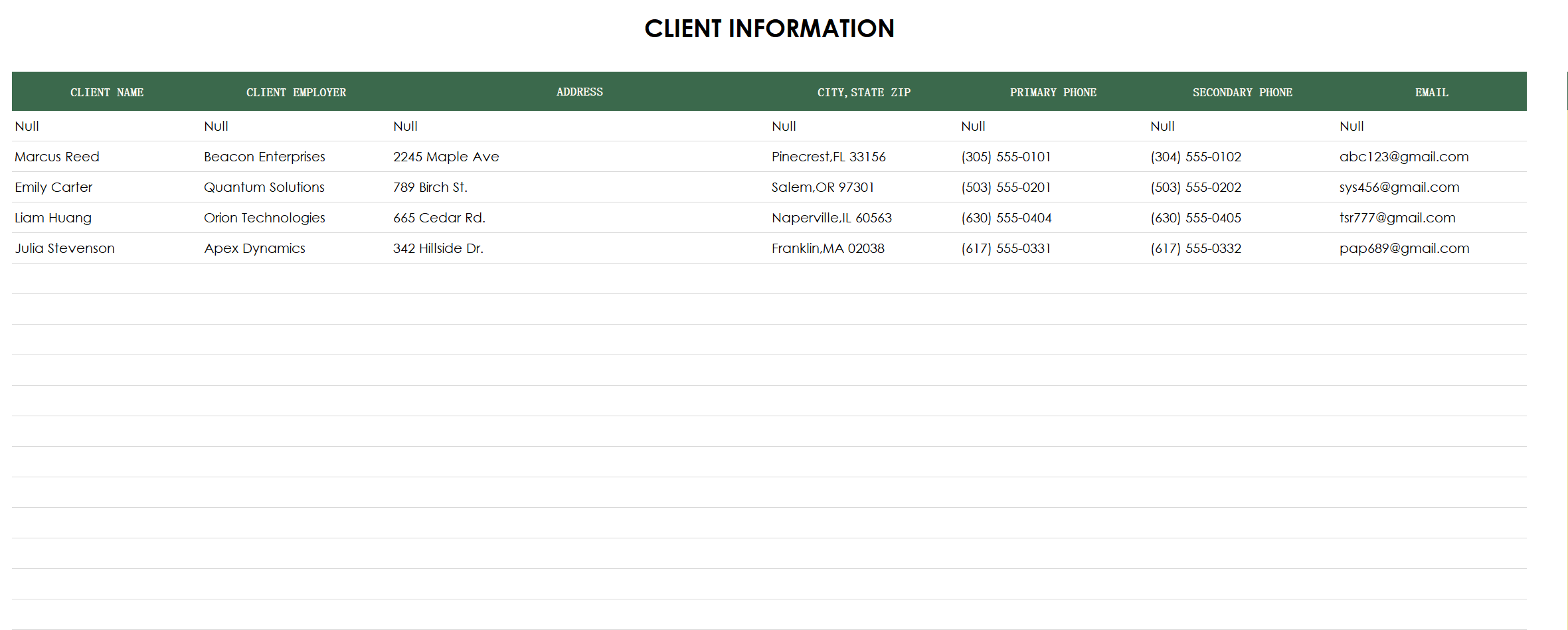 sales call log template excel screenshot — PlanoraNest Excel template