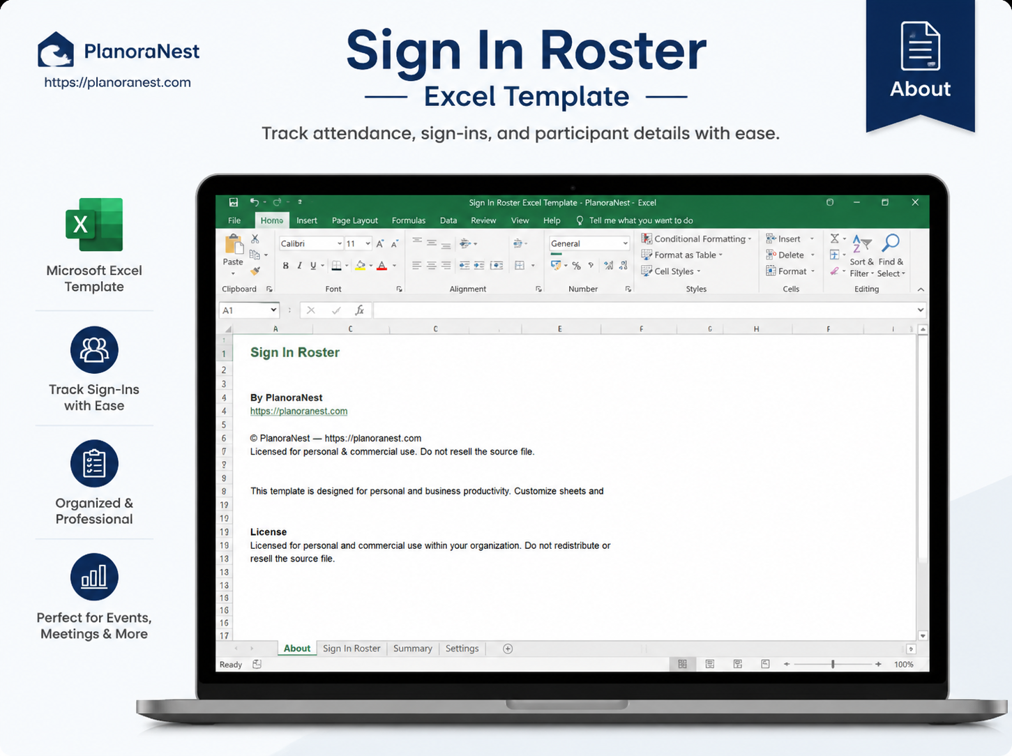 sign in roster excel template — Roster sheet
