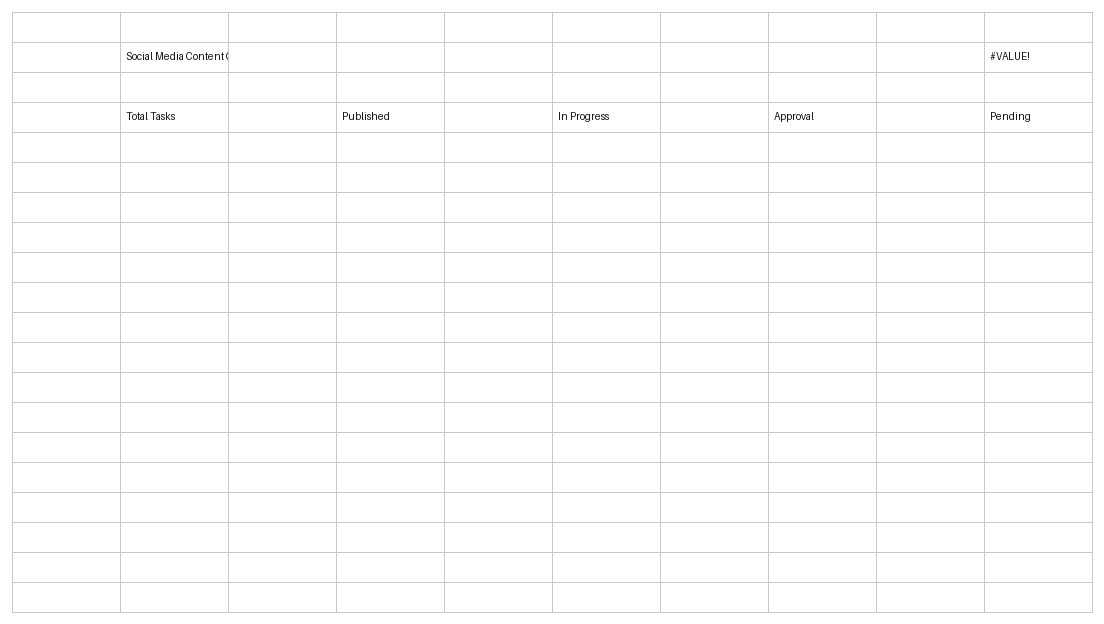 social media content calendar template excel template dashboard screenshot — PlanoraNest Excel template